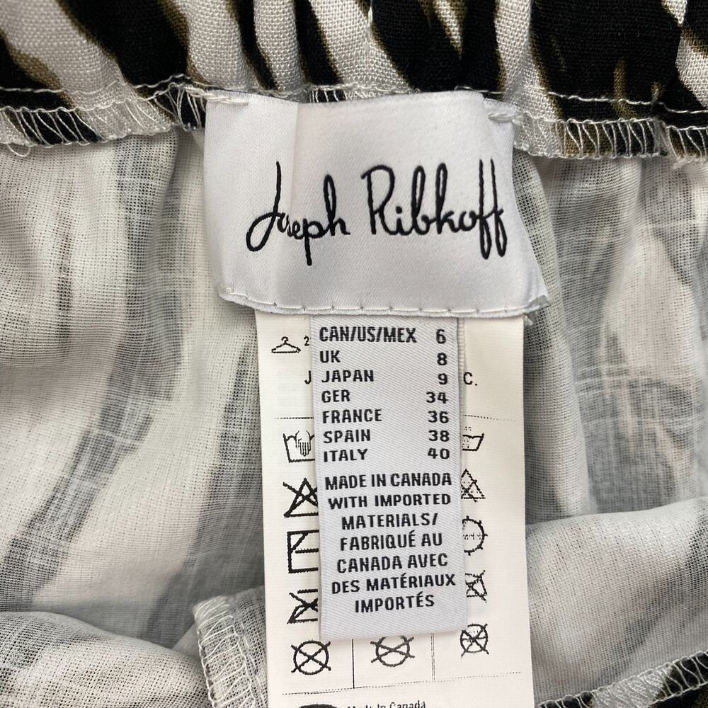 Joseph Ribkoff Culotte Pants Womens 6 Animal Print Neutral Pull On Crop 27"L NEW - Picture 11 of 13